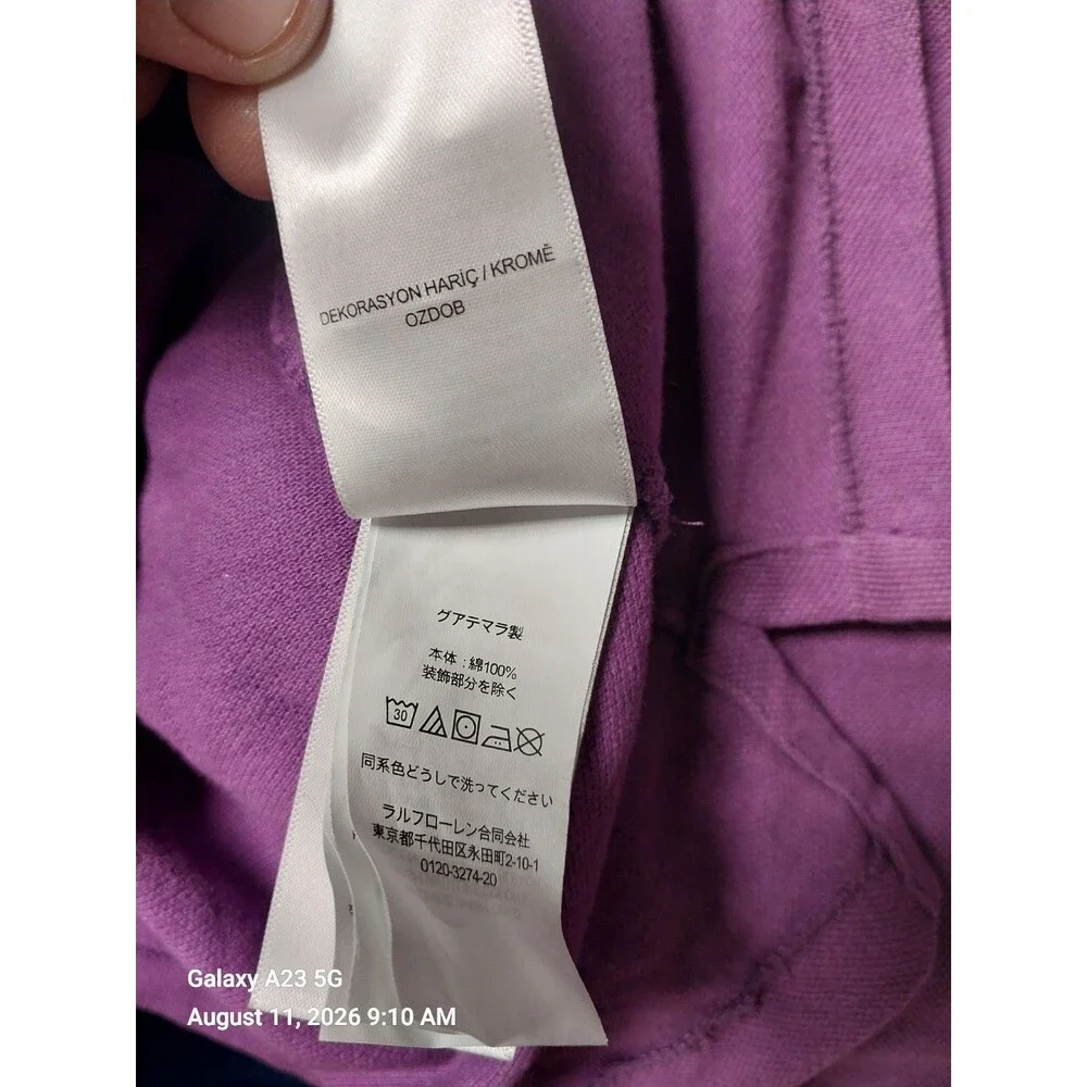 Ralph Lauren Custom Slim Fit Polo Shirt Purple XXL Pony Rugby Preppy Mens